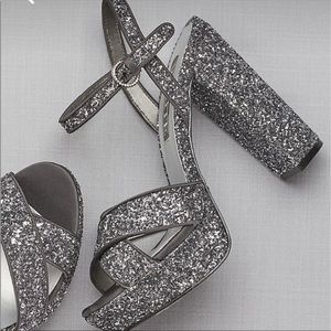 Vera Wang Glitter Platforms